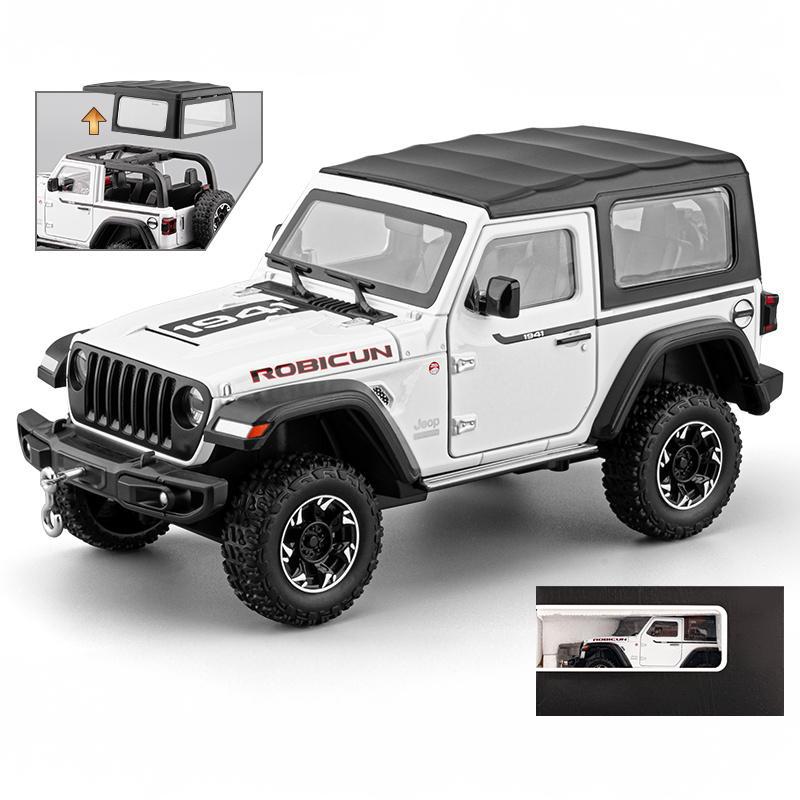 1/24 Jeep Wrangler Rubicon Off Road SUV Alloy Diecast Model Car Premium Home Trendy Toys Display Decorations Birthday Gifts Boy