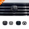Для Changan UNI-K UNIK Аксессуары 2021-2024 Черная Карбоновая Отделка Накладка Логотипа Переднего Заднего Бампера Автомобиля Центральная Решетка Логотип Защитная Накладка от Ударов
