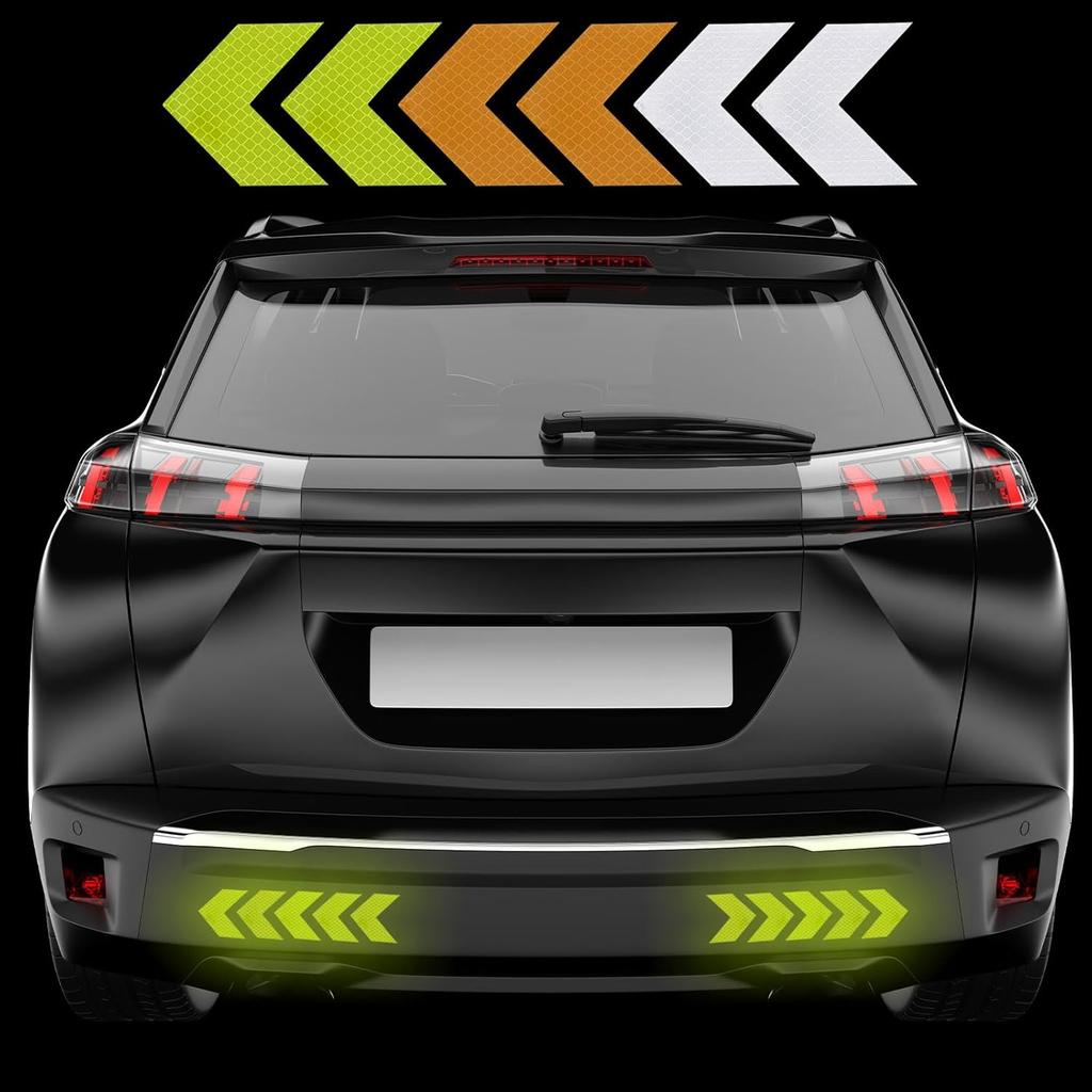 PATIKIL Reflective Stickers, 30 Pcs Safety High Visibility Reflective Sticker Waterproof Driveway Reflectors for Bicycle, Motorcycle, Fluorescent
