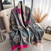 Winter Boho Paisley Jacquard Pashmina Shawls Scarf for Women Wrap Cashmere Blanket Warm Thick Stoles Lady Bufanda Travel Stole