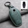 Car Key Case Cover  for VW Volkswagen Touareg 2011-2018 Leather Car Key Case Shell Fob for Touareg Keyring