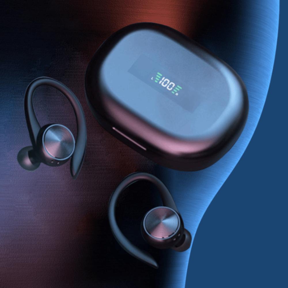 Digital Display Wireless Bluetooth Earphone Stereo Bluetooth Headset Listening Music