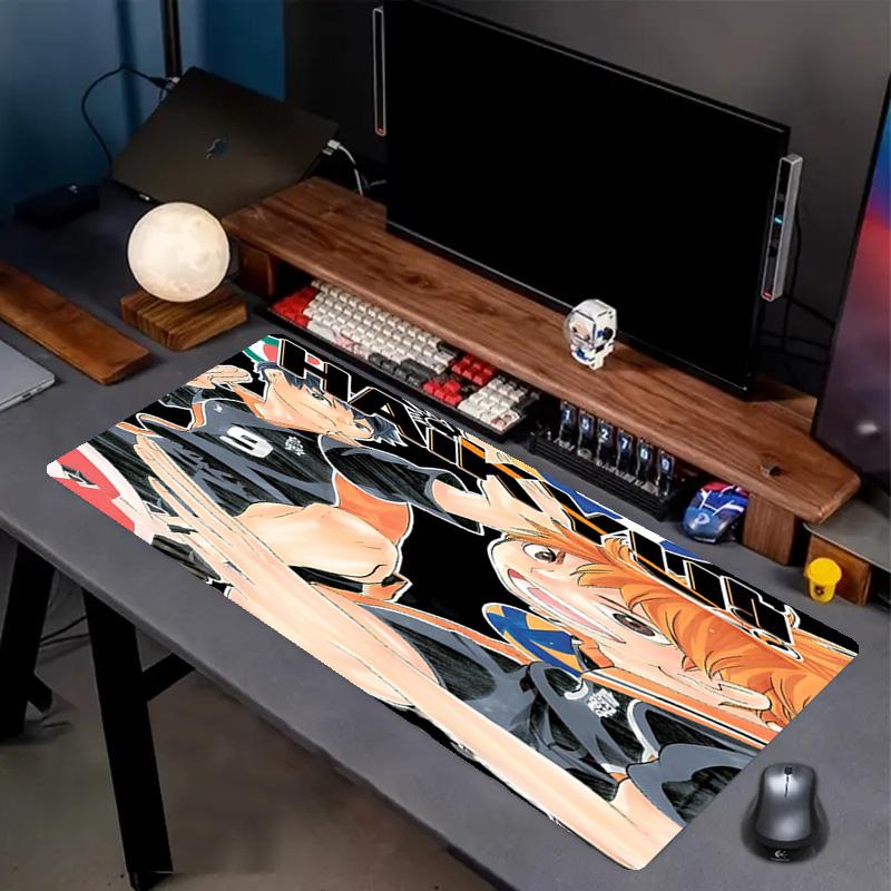 Haikyu Print Mouse Pad, Anti‑Slip Desktop keyboard Mat, for PC Laptop Gaming Working Daily Use, Cool Festival Surprise Gift