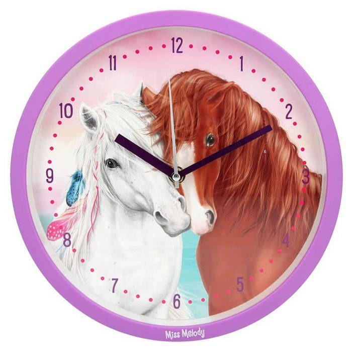 Horloge murale - MISS MELODY - Miss Melody - Violet - 25 cm - Enfant