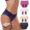 3Pcs/Lot Large Physiological Women's Panties Four Layers Pants Lace Mid-High Waist Underwear Front and Back To Prevent Leakage Menstrual Period Briefs