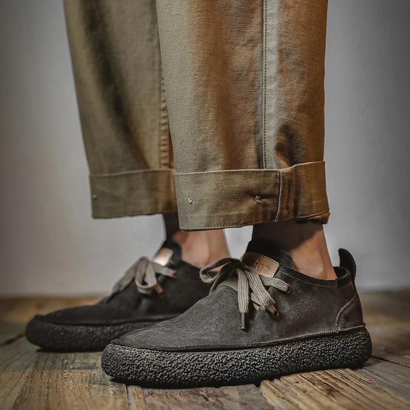 2024 Новые мужские повседневные туфли из натуральной кожи итальянские мужские замшевые мокасины слипоны мужские туфли на плоской подошве дышащие мужские туфли для вождения