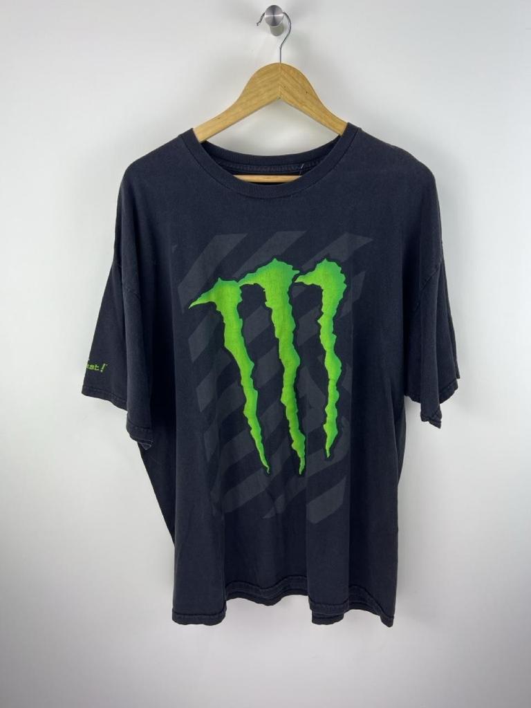 Графическая футболка Y2K Monster Energy с зеленым логотипом Монстра Размер: Унисекс Футболка XXL