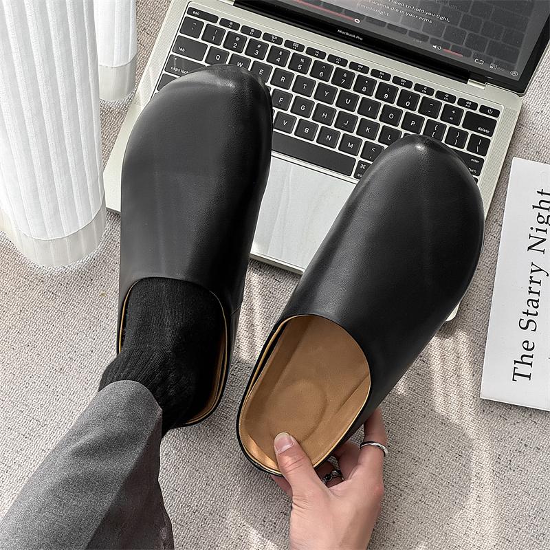 Модные Классические Удобные Мягкая Подошва Туфли Мюли Повседневные Шлепанцы Мужские Нескользящие Летние Балетки Стильные Сандалии Мужские Полушлепанцы Пляжная Обувь