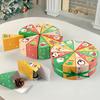 12Pcs/Set Christmas Treat Box Fan Design Cookie Box Combination Cartoon Small Gift Boxes Christmas Candy Boxes for Xmas Party Favors