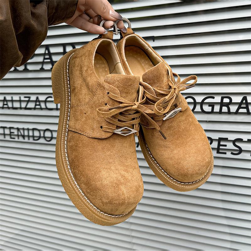 Обувь Paris Mickey Derby, пара универсальных повседневных кожаных ботинок на платформе, низкие сапоги из ревеня для мужчин 14433-JX