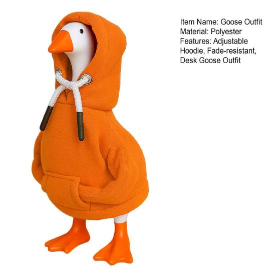 2 шт. Мини-худи для гуся 7 дюймов, наряд для настольного гуся, настольная статуэтка гуся, костюм для магнитной фигурки гуся, держатель для ключей, настольный декор