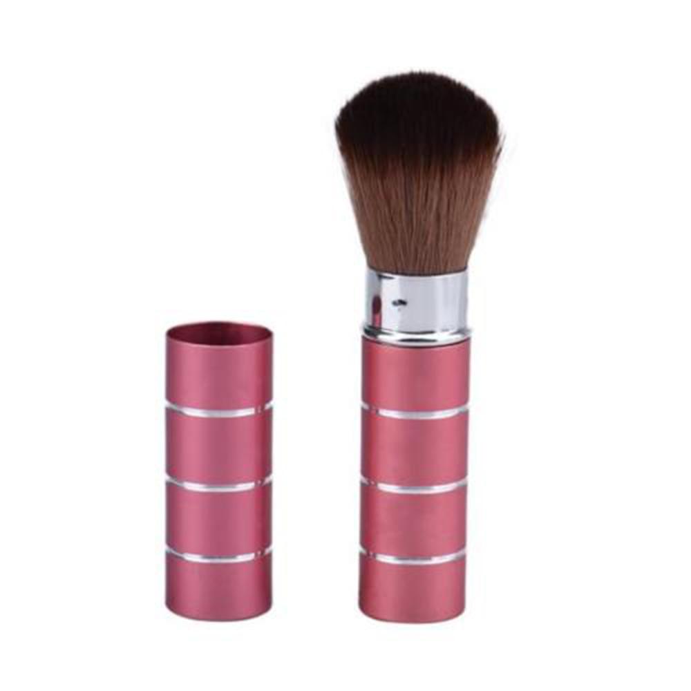 Fashion Metal Professional Facial Portable Blush Brush Makeup Tools Retractable