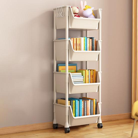 Передвижная стойка для хранения вещей, многофункциональный органайзер для хранения вещей с вращающимися на 360 градусов колесами, тележка