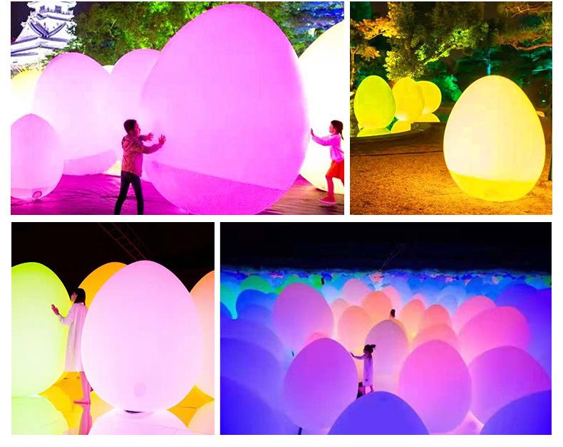 Двухслойный надувной ПВХ зеркальный шар - Арт-инсталляция - Цветная лазерная сфера