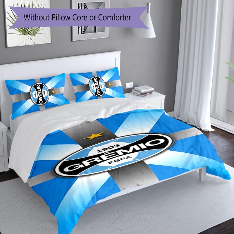 3pcs Grêmio logo pattern bedding set duvet cover set includes duvet cover &pillowcases, perfect all season bedroom decoration & gift