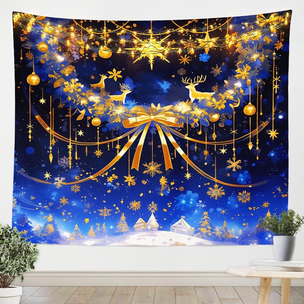 Christmas Santa Claus Wall Hanging Tapestry Snowman Wall Hanging Tree Wall Hanging Gorgeous Christmas Tree Fireplace Gifts