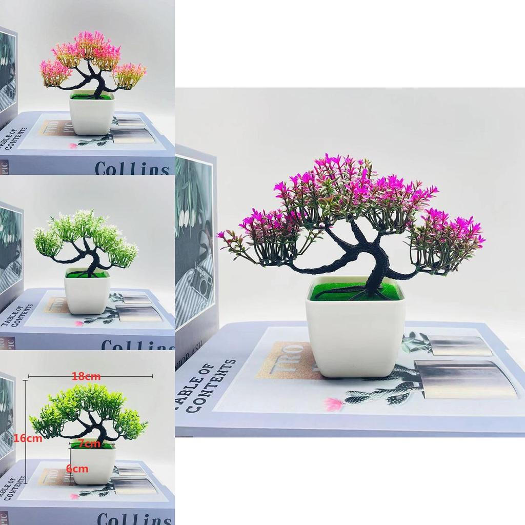 Искусственное дерево бонсай из пластика для домашнего декора, подарок, растительные поделки