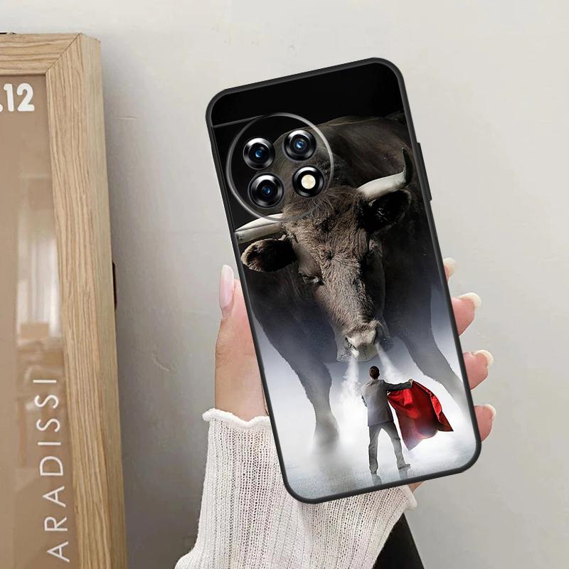 Чехол-книжка с быком и матадором для OnePlus Nord CE 5 2 3 4 Lite N20 N30 OnePlus 15 13 12 10 R 13T 10T 11 9 10 Pro