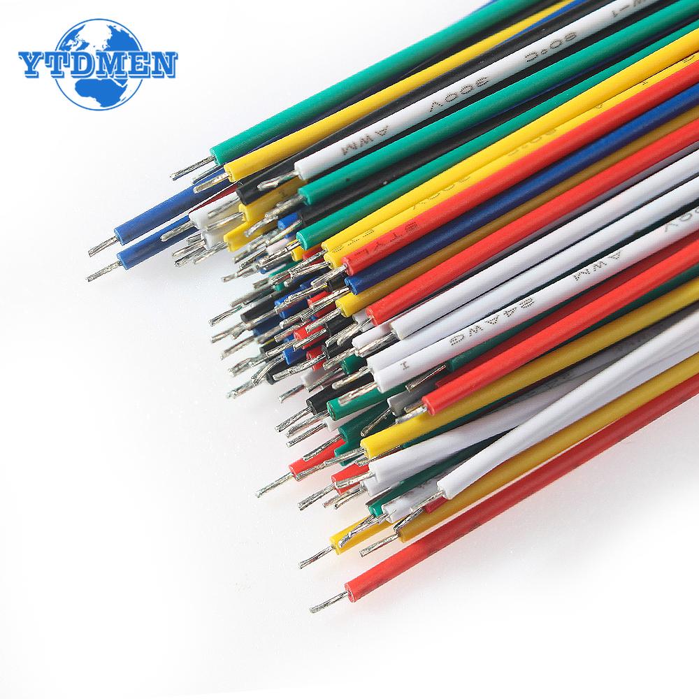 120 шт. 24AWG Перемычка 26AWG Луженый провод 6 цветов 8 см Набор для DIY электроники, для кабелей для печатных плат и макетных плат Высокое качество