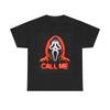 Графическая футболка 'Позвони мне' Постер фильма 'Крик' Унисекс Плотный Хлопок