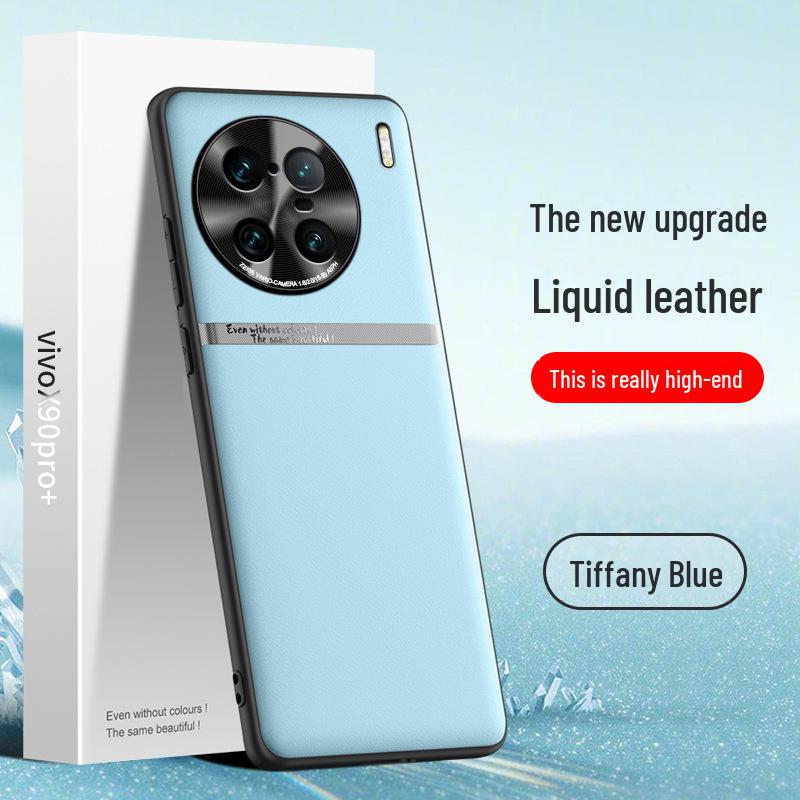 Vivo X90 Pro+ Liquid Leather Case: Anti-Fall & Anti-Fouling Protective Cover, One-Piece Design.