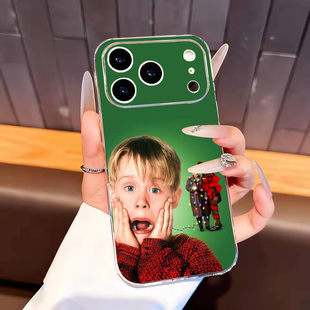 Funny TV Home Alone Phone Case For iPhone17,16,15,14,13,12,11 Plus,Pro Max Soft Transparent Cover