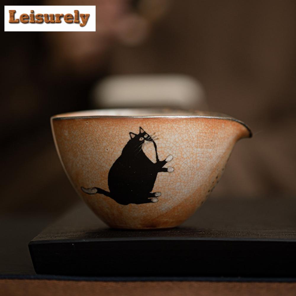 Японский кувшин для чая Zhiye Burn, сделанный вручную, традиционный домашний кубок Cha Hai, принадлежности для чайной церемонии Dahongpao