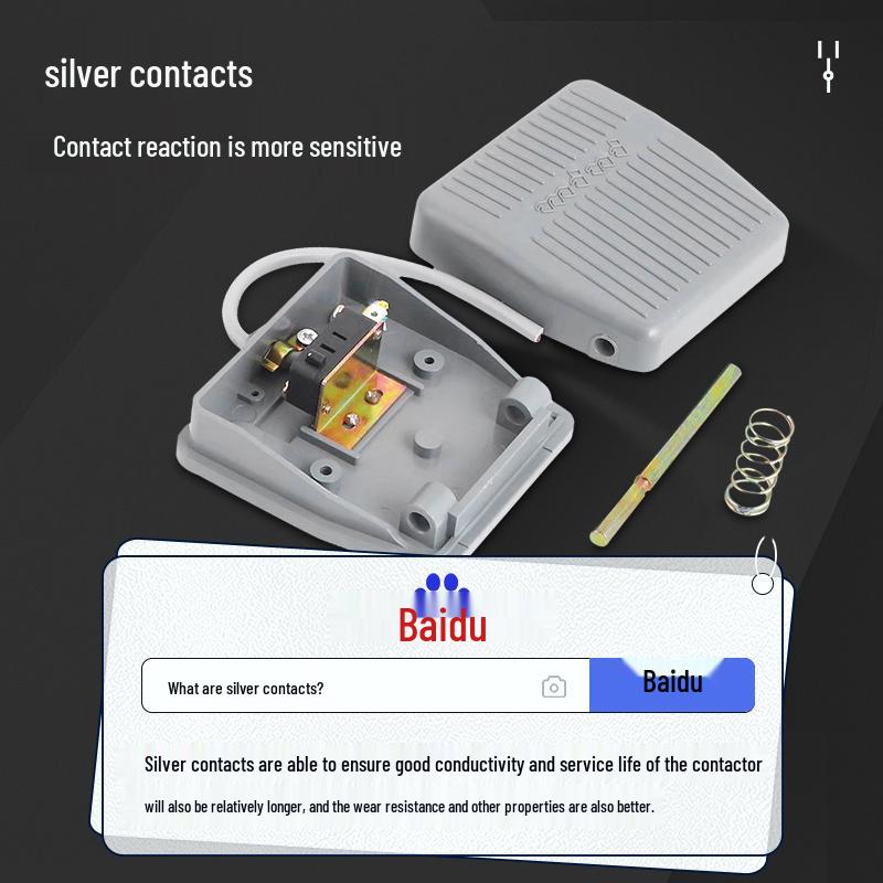 TFS-201 Plastic Foot Switch, 2m Cable, Pedal-Operated, Aviation Plug, Two/Three-Core Options