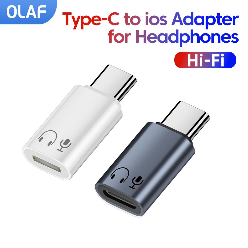 Olaf Type-c на Lightning Аудиоадаптер для наушников USB-C Конвертер для iPhone 16 15 Samsung Адаптеры для наушников для ПК Ноутбуков iPad 3