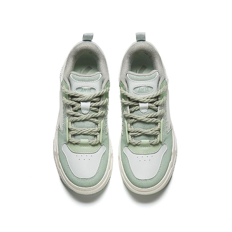 Anta Кроссовки Lifestyle Series с амортизацией, износостойкие, низкие, женские, серо-зеленые 922428001-7