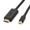 AmazonBasics Mini DisplayPort To HDMI Converter Cable for Tablets Black 1.8m