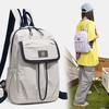 Waterproof Backpack with Front Pocket Nylon Solid Color Casual Backpack