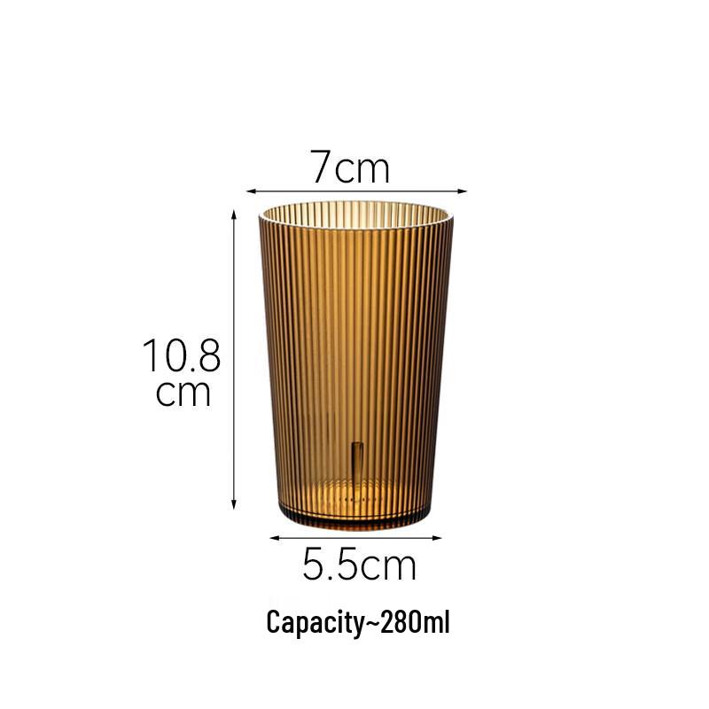 Acrylic Striped Plastic Beverage Cup