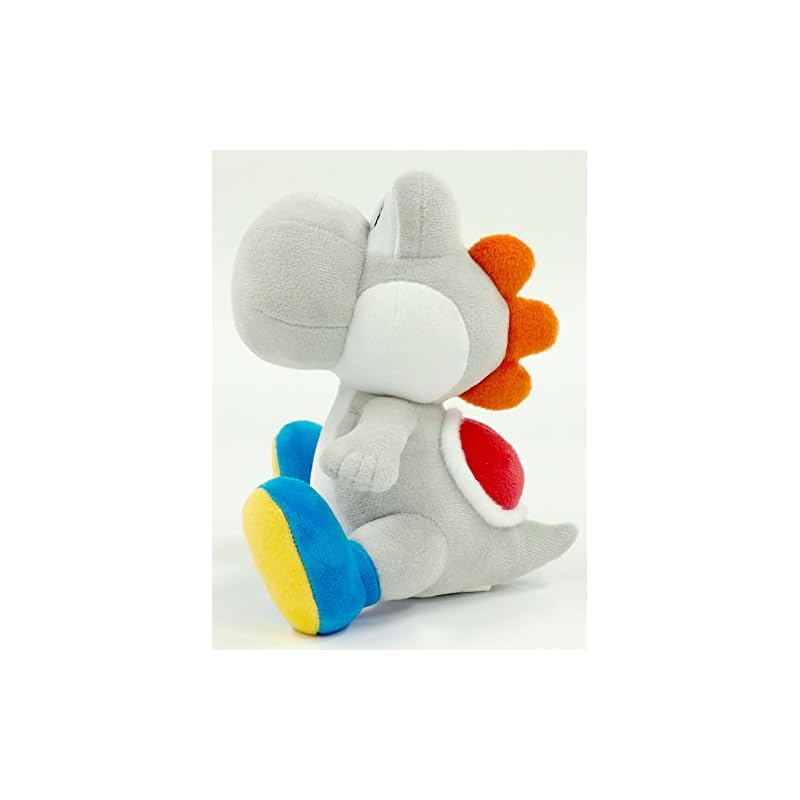 Sanei Boeki Super Mario ALL STAR COLLECTION White Yoshi (S) W13.5 x D15.5 x H20cm Plush Toy AC50
