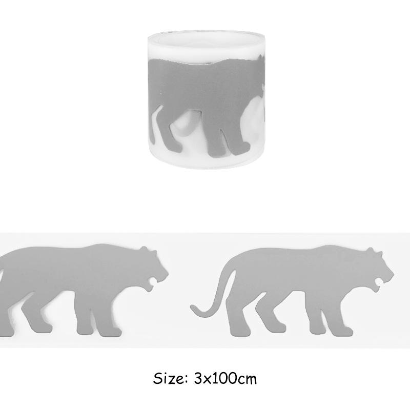 100x3cm Reflective Animals Iron-On Transfers Beast Fish Rabbit Wolf High Visibility Iron On Patch DIY Fashion New Heat Transfer Garment Accessory