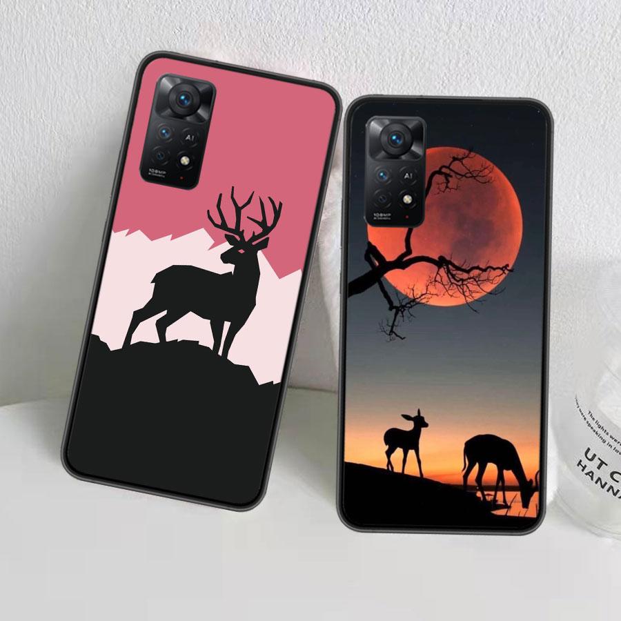 Чехол для телефона Shooting Elk in The Sunset Forest для Redmi Note 13 Pro 5G Plus 12 12C 10 10A 10C 9 9A 9C 9T 8 8A K60 K70 Pro Xiaomi