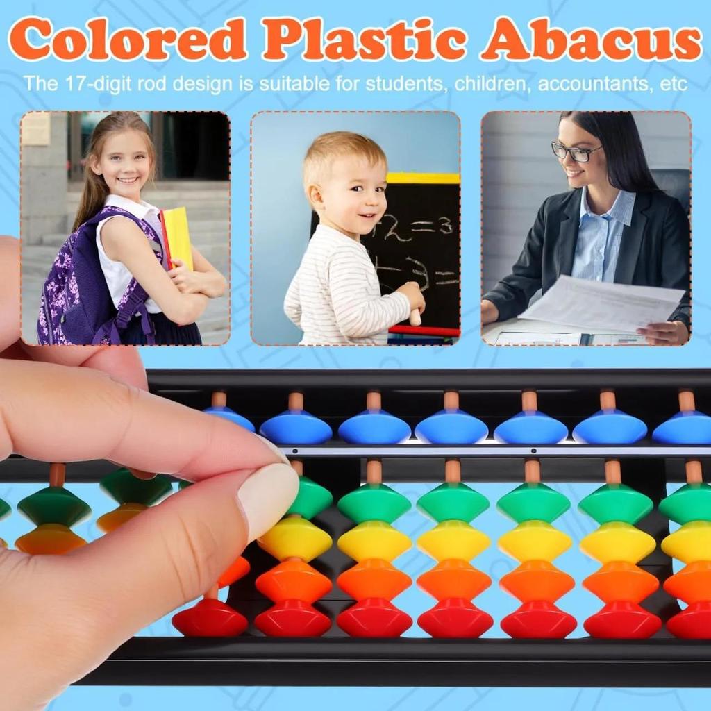 Soroban Abacus, 17 Rows, Educational Pack (China)