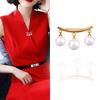 Pearl Brooch, Anti-Light Buckle Pin Overalls, Non-Slip Curved Pin Cardigan With Accessories