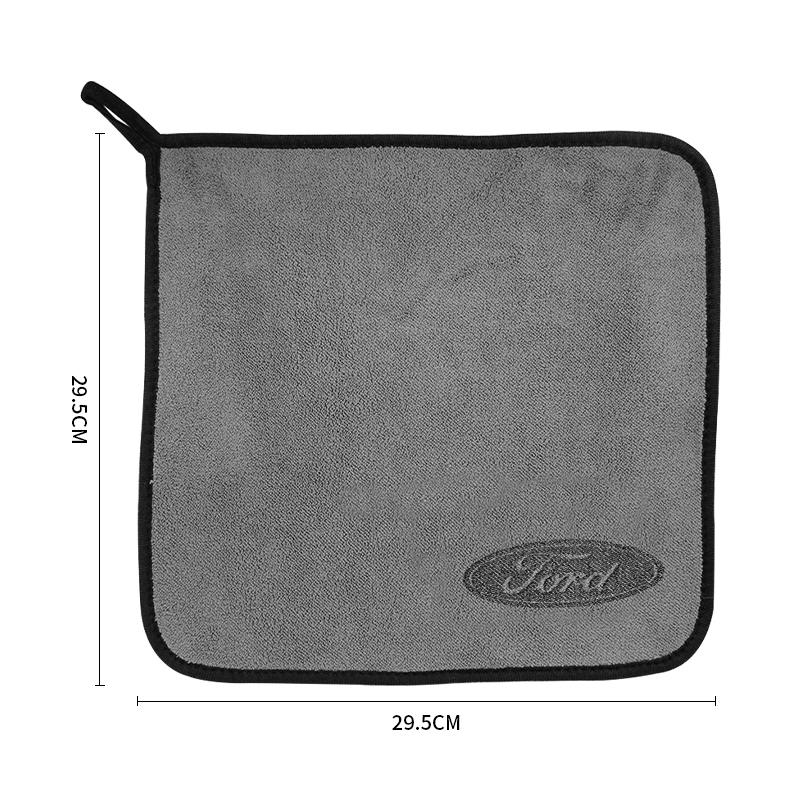 AKN1 For Ford Ranger Focus Kuga Mustang Mondeo Fusion Microfiber Rag Car Wash Towel Cleaning Drying Cloth Cleaning Brush Accessories
