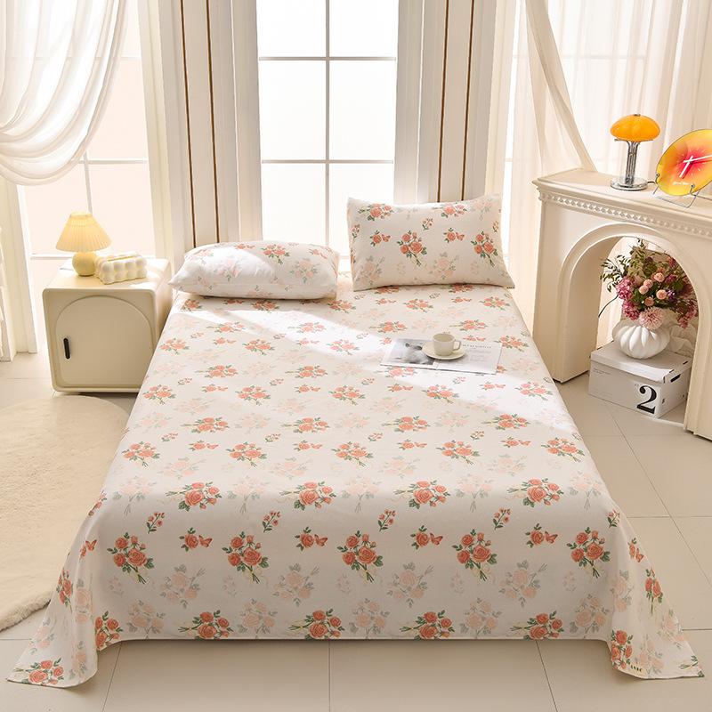 Новый мягкий коврик, старая грубая ткань, простыня из чистого хлопка, одинарное хлопковое одеяло, набор из трех предметов, хлопково-льняная подкроватная юбка, универсальный для всех сезонов