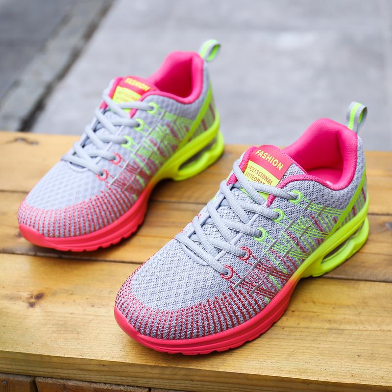 Fashion Casual Shoes for Women's Summer Mesh Breathable Sneaker Fashion Multi-color Running Shoes Light Thick Sole Elevated Hiking Shoes