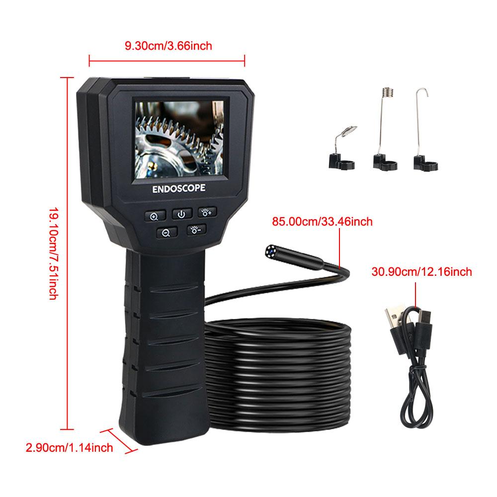 Digital Inspection Endoscope Pipe Sewer Inspection Borescope Camera Repair Tool IP67 Waterproof 2.4 IPS Screen