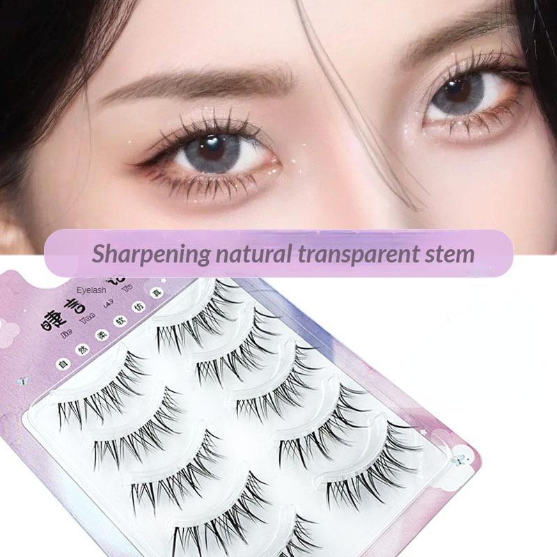 5 пар набора наращивания завитых ресниц. Различные стили повседневной природы. Накладные ресницы и макияж для ресниц. Специальные инструменты. Клей для ресниц.