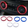 Aluminium Alloy Car Air Conditioner Knob Ring Sticker Trim For Mercedes Benz C Class W204 2008-2013 Auto Interior Accessories