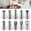 10Pcs Stainless Steel Piping Nozzles Set for Cakes Biscuits Decoration Large Reusable Nozzles for Piping Bags Artistic Cake Piping Tool