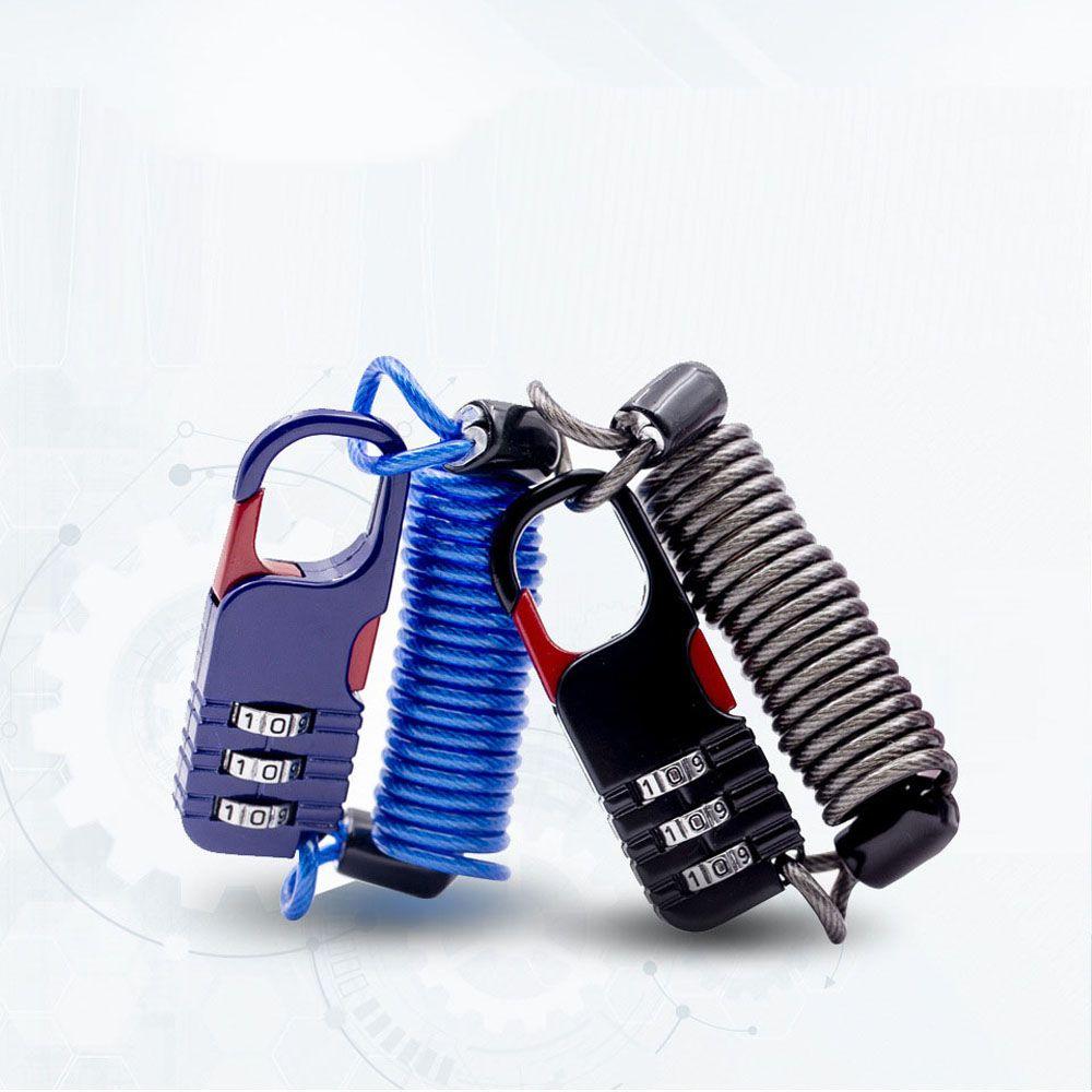 3-значный пароль с кодовым замком, тросовый замок, тросовый замок безопасности, тросовый замок для шлема, тросовый замок, велосипедный замок