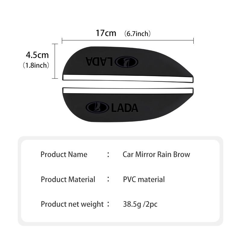 Car Side Rearview Mirror Rain Eyebrow Sun Visor Protector For Lada Xray Sedan Sport Granta Priora Kalina Vesta Samara F3