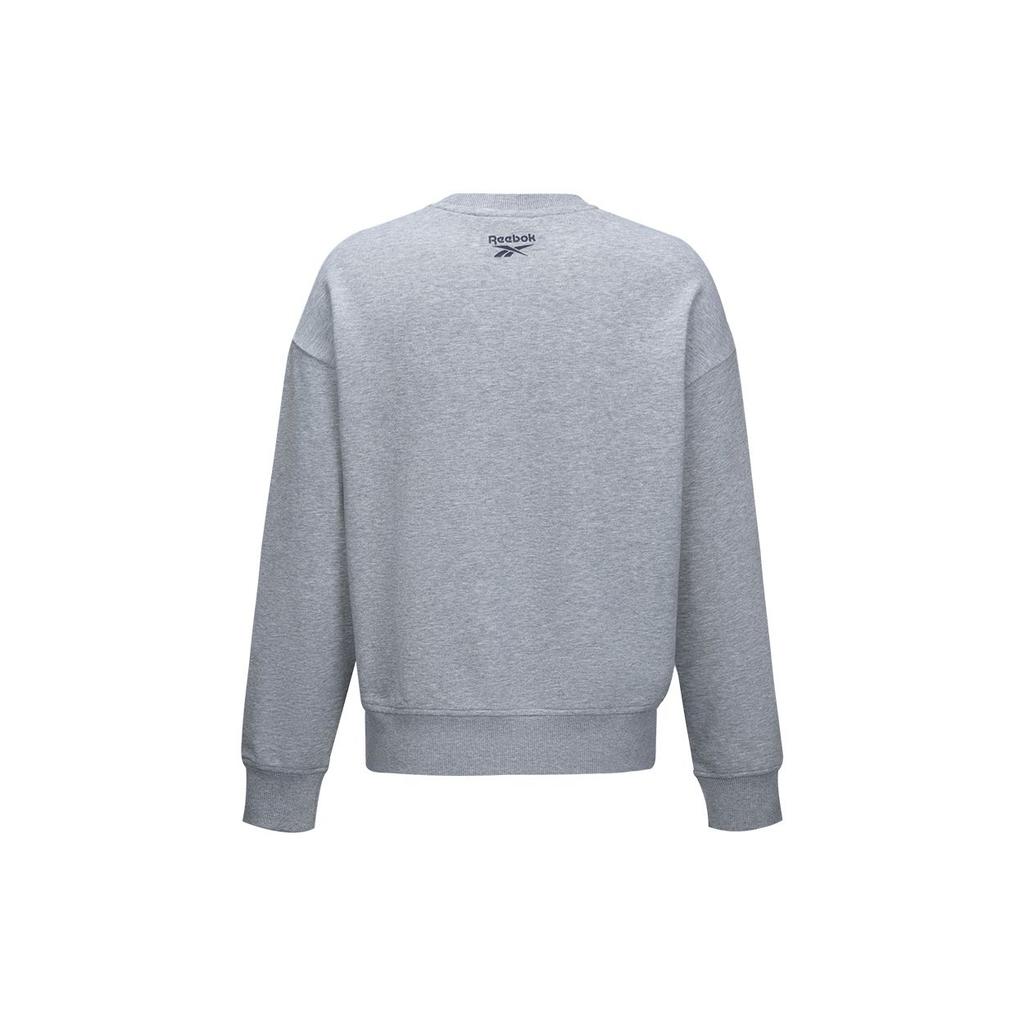 Reebok Круглый вырез свитер с буквенным принтом дышащая толстовка с длинным рукавом женская толстовка светло-серая 24FRM306WGG3
