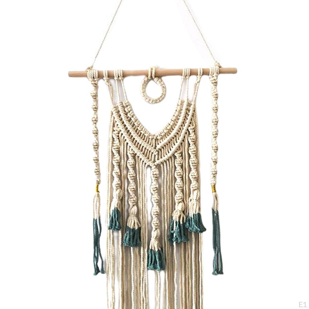 Nordic Macrame Гобелен Настенный Подвесной Бохо Длинный Кисточкой Искусство Для Квартиры