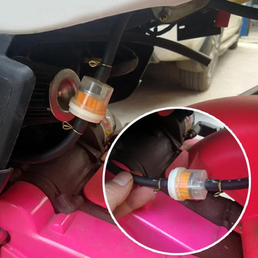 10pc Motorcycle Oil Filter 6mm 7mm Professional Gas Fuel Filter Gasoline Oil Filters for Motorcycle Scooter Motobike Accessories